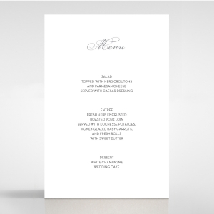 Fracture wedding venue menu card stationery item