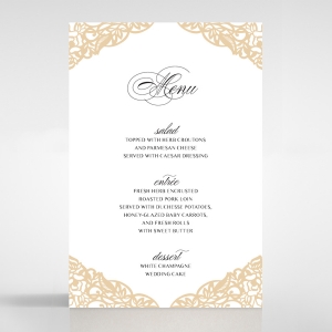 Golden Floral Lux reception menu card stationery