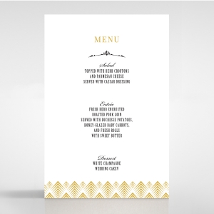 Gradient Glamour reception table menu card stationery item