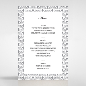 Grand Heirloom reception table menu card stationery design