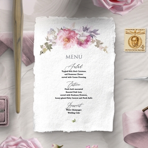 Happily Ever After menu card stationery design