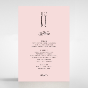 Ivory Victorian Gates wedding venue menu card stationery design