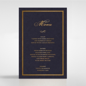 Lux Royal Lace with Foil wedding venue table menu card stationery item