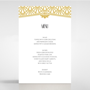 Modern Deco reception table menu card stationery