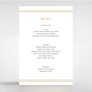 Ornate Luxury reception menu card