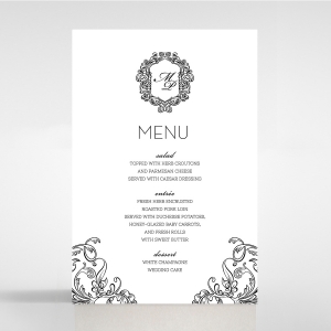 Paper Aristocrat wedding stationery table menu card item