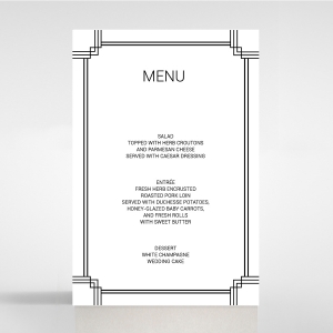 Paper Gilded Decadence wedding table menu card stationery item