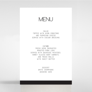 Paper Minimalist Love wedding table menu card stationery design