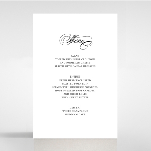 Paper Timeless Romance wedding table menu card stationery