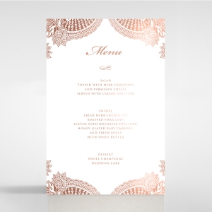 Regal Charm Letterpress with foil reception menu card stationery