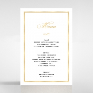 Royal Lace wedding venue table menu card stationery design