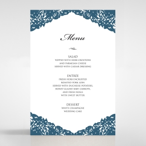 Royal Prestige wedding reception table menu card stationery item