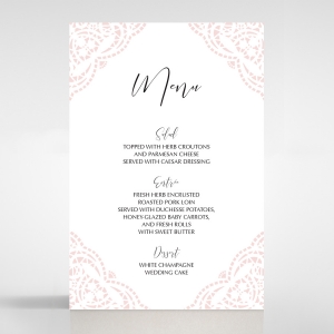 Rustic Elegance wedding venue table menu card