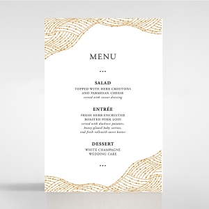 Woven Love Letterpress wedding reception menu card stationery design