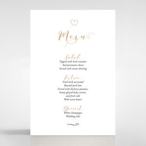 Written In The Stars - Navy menu card design