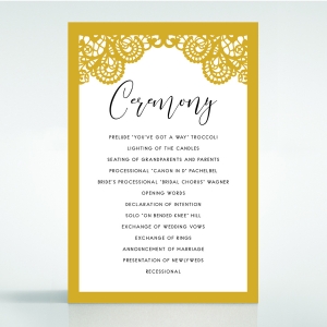 Breathtaking Baroque Foil Laser Cut order of service stationery