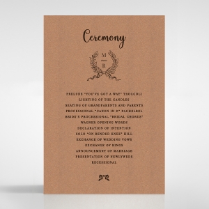 Chic Country Passion order of service invite