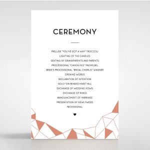 Digital Love wedding order of service card design