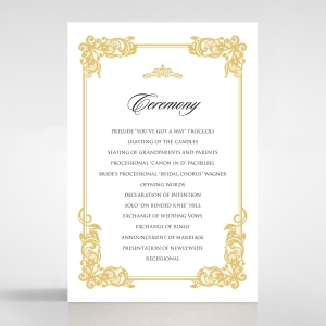 Divine Damask order of service card design