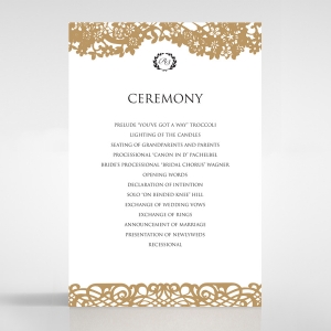 Enchanting Forest wedding stationery order of service invite card design