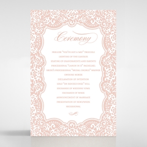 Floral Lace with Foil order of service card design