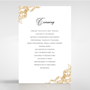 Flourishing Garden Frame order of service invite card design