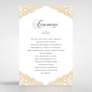 Golden Floral Lux wedding stationery order of service invite card design