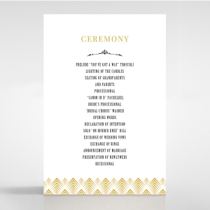 Gradient Glamour wedding stationery order of service ceremony invite card design