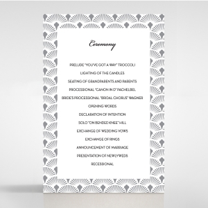 Grand Heirloom wedding stationery order of service ceremony invite card