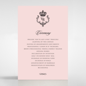 Ivory Victorian Gates order of service invite card