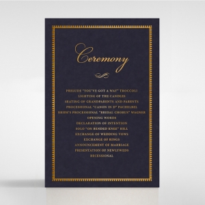 Lux Royal Lace with Foil order of service ceremony card