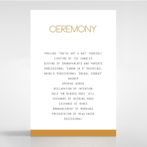 Minimalist Love wedding stationery order of service card