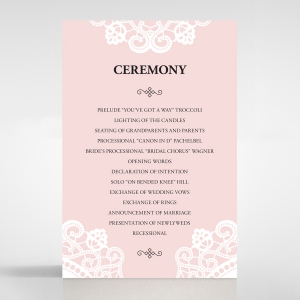 Oriental Charm wedding stationery order of service ceremony card design