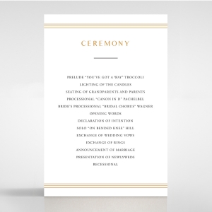 Ornate Luxury order of service ceremony stationery card design