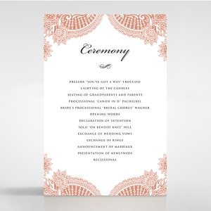 Paisley Grandeur order of service wedding invite card design