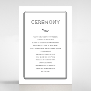 Playful Love order of service invitation