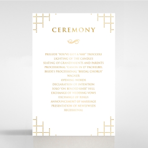 Quilted Letterpress Elegance with foil order of service stationery