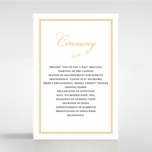 Royal Lace order of service wedding invite card design