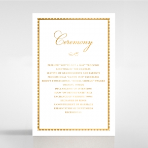 Royal Lace with Foil order of service wedding invite card