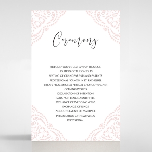 Rustic Elegance wedding stationery order of service invite card