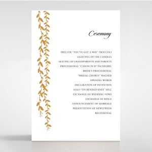 Unbroken Romance order of service ceremony stationery invite card