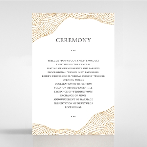 Woven Love Letterpress order of service ceremony stationery invite card