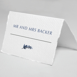 Blissful Union place card stationery design