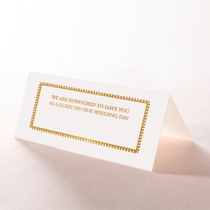 Blooming Charm with Foil wedding venue table place card stationery item