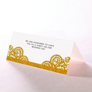 Breathtaking Baroque Foil Laser Cut reception place card