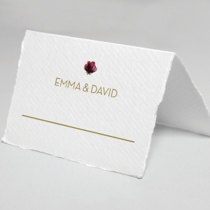 Contemporary Love reception table place card stationery design