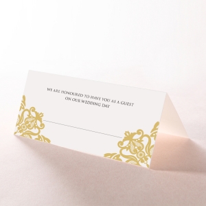 Divine Damask reception place card stationery design