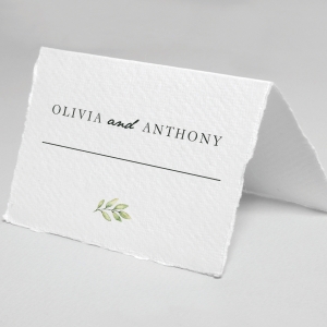 Olive Leaves wedding venue table place card stationery item