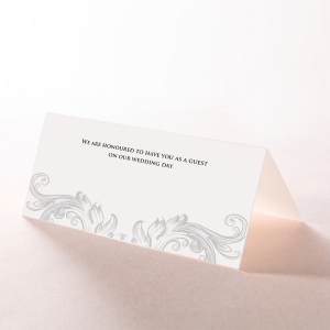 Regally Romantic wedding reception table place card stationery item