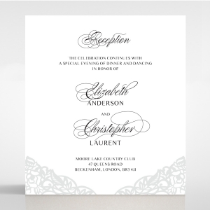 Black Floral Lux reception invite card